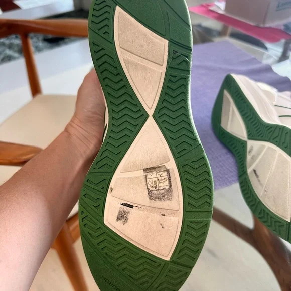 Tory Burch White and Green Athletic Shoes - Picture 9 of 9